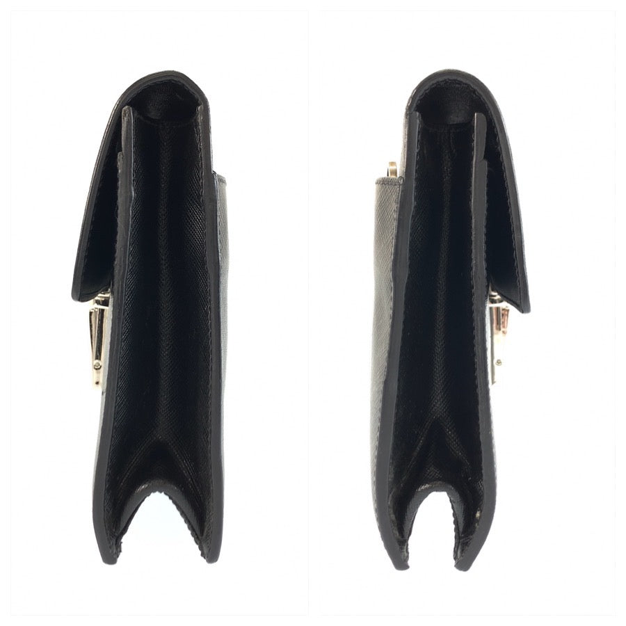 26070
PRADA プラダ サフィアーノ ブラック 黒 シルバー金具 レザー クラッチバッグ セカンドバッグ メンズ AB21
