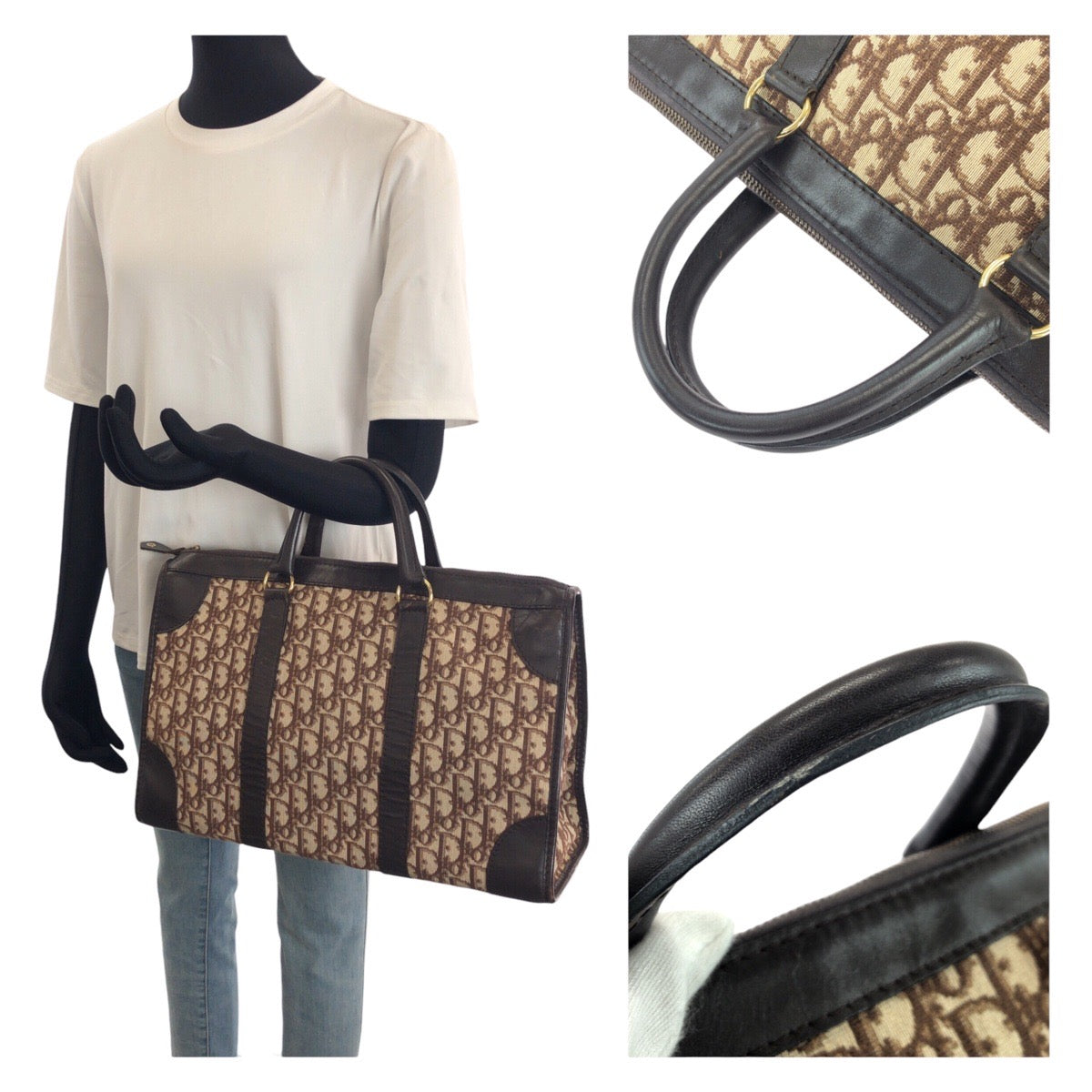 26071
Dior ディオール ヴィンテージ トロッター ブラウン ゴールド金具 キャンバス / レザー ハンドバッグ ボストンバッグ ビジネスバッグ 男女兼用 レディース AB42