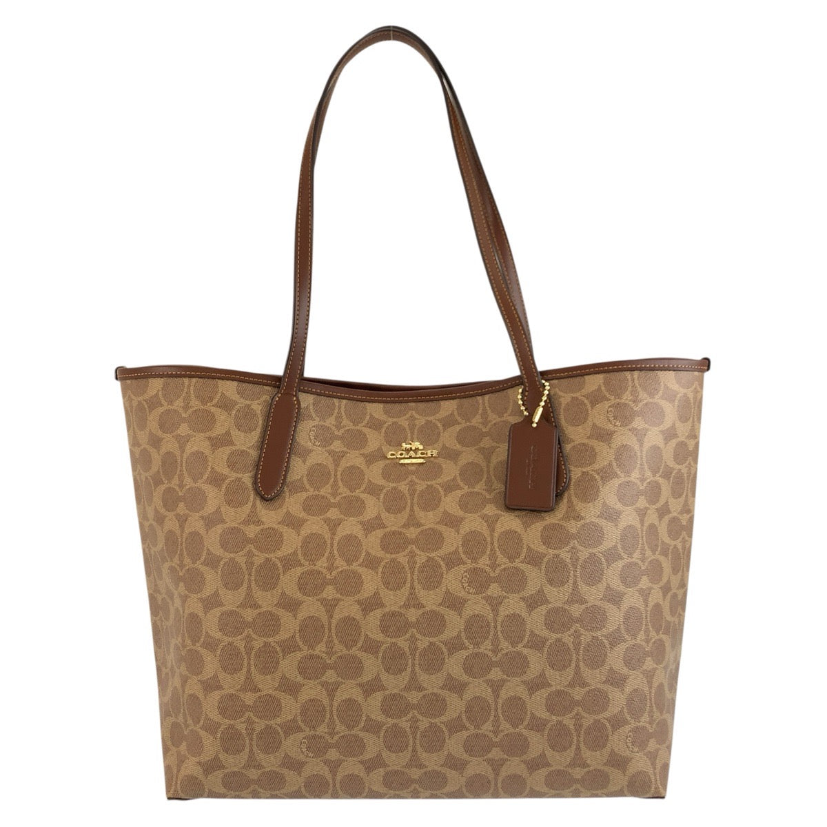 26073
COACH コーチ シグネチャー ブラウン ゴールド金具 PVC A2544 トートバッグ ショルダーバッグ レディース SA16