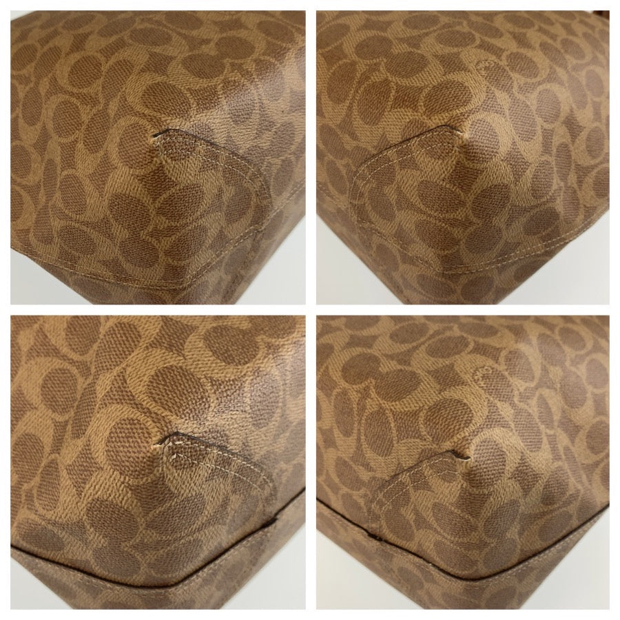 26073
COACH コーチ シグネチャー ブラウン ゴールド金具 PVC A2544 トートバッグ ショルダーバッグ レディース SA16