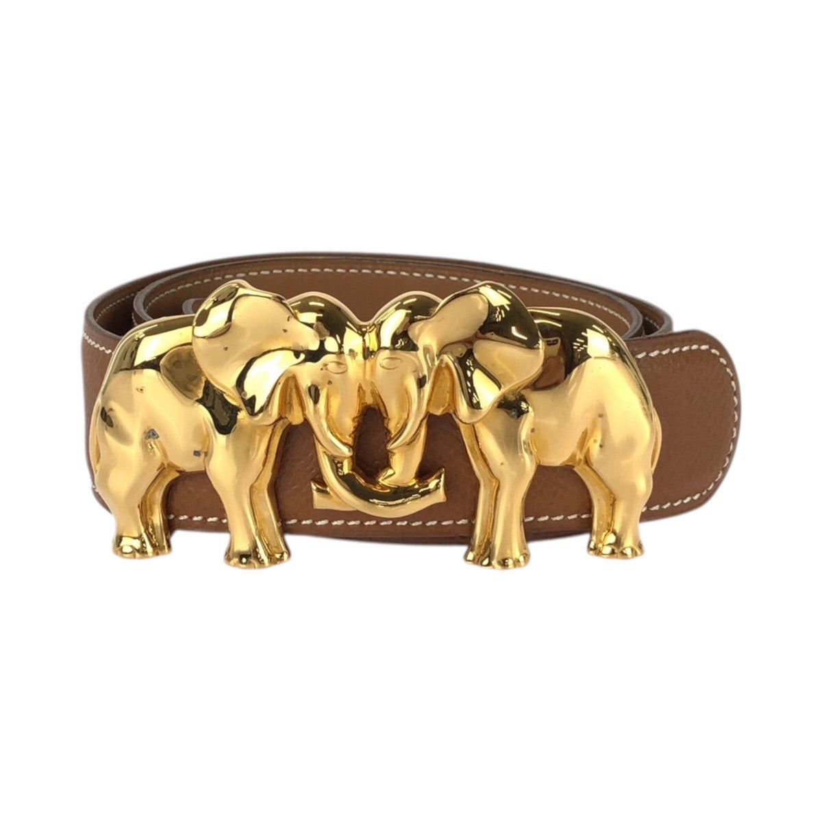 26077
HERMES エルメス リバーシブルベルト 65cm/25.5インチ ブラウン ゴールド金具 レザー / メッキ ベルト ○Y刻印 レディース ABP44