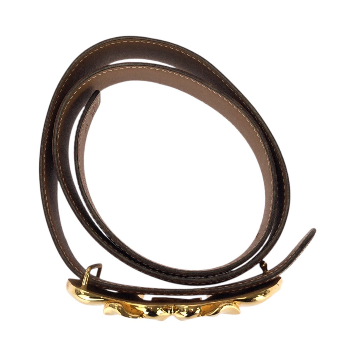 26077
HERMES エルメス リバーシブルベルト 65cm/25.5インチ ブラウン ゴールド金具 レザー / メッキ ベルト ○Y刻印 レディース ABP44