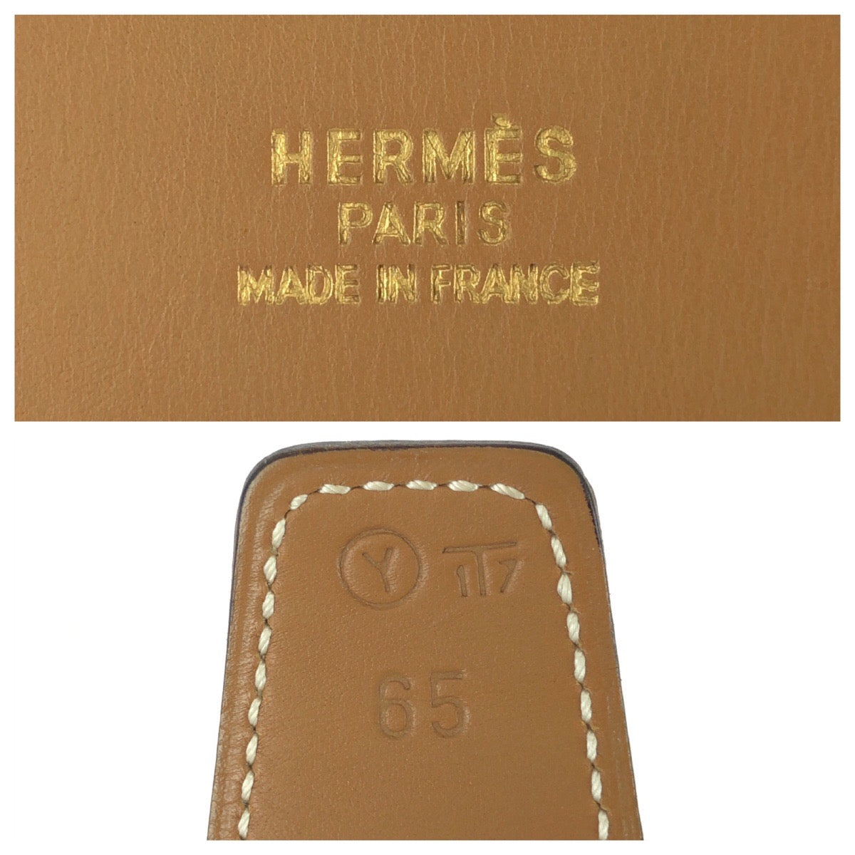 26077
HERMES エルメス リバーシブルベルト 65cm/25.5インチ ブラウン ゴールド金具 レザー / メッキ ベルト ○Y刻印 レディース ABP44