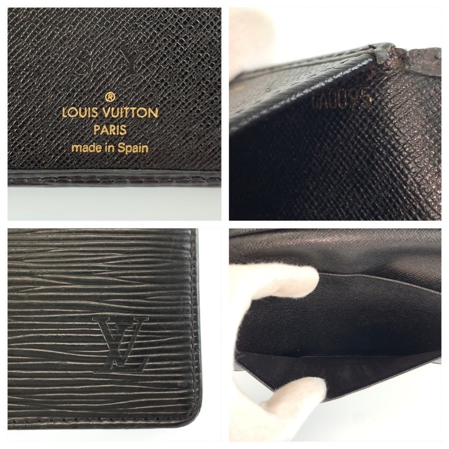 26081
LOUIS VUITTON ルイヴィトン エピ ポルトカルト クレディ ノワール ブラック レザー M63212 長財布 札入れ メンズ AB8