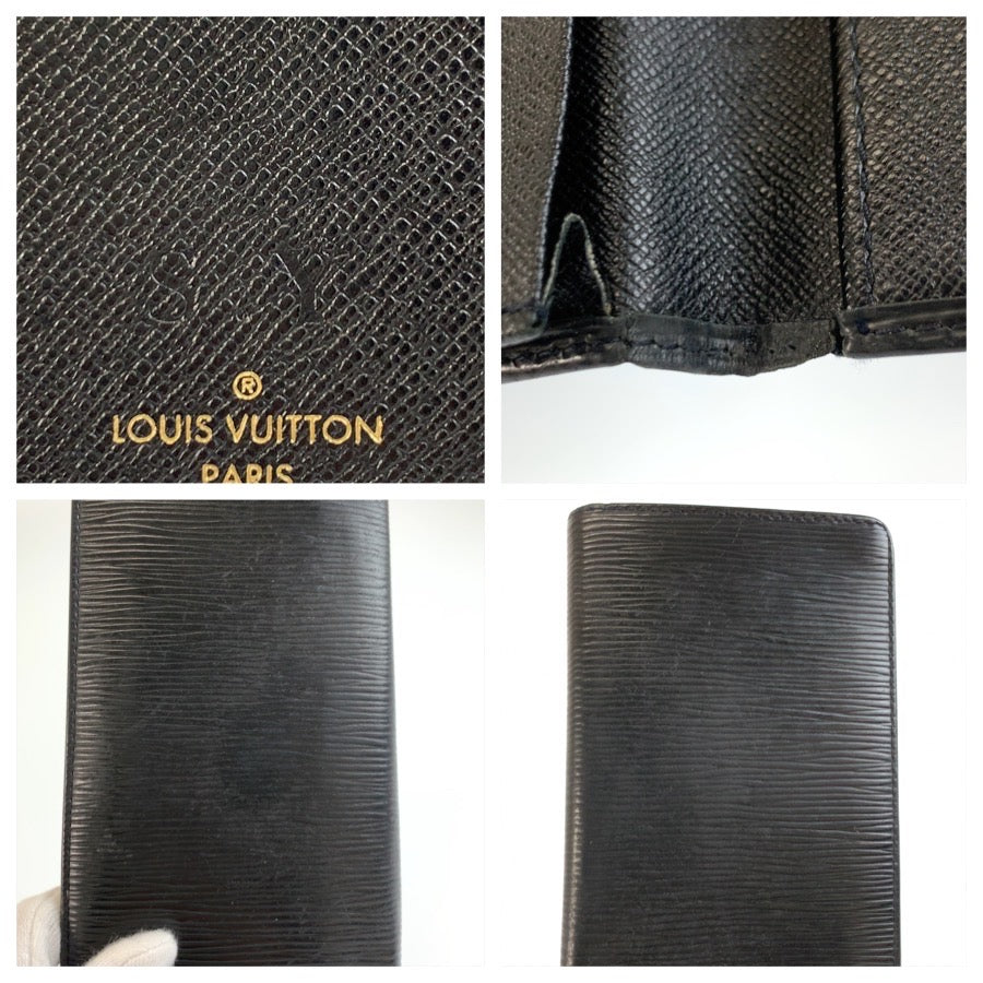 26081
LOUIS VUITTON ルイヴィトン エピ ポルトカルト クレディ ノワール ブラック レザー M63212 長財布 札入れ メンズ AB8
