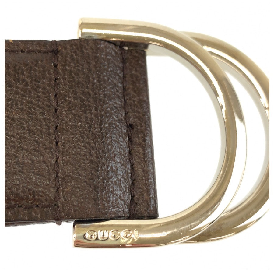 26082
GUCCI グッチ シェリーライン ダブルリング 85cm/34inc ホワイト グリーン レッド シルバー金具 キャンバス 146435 ベルト メンズ ABP28