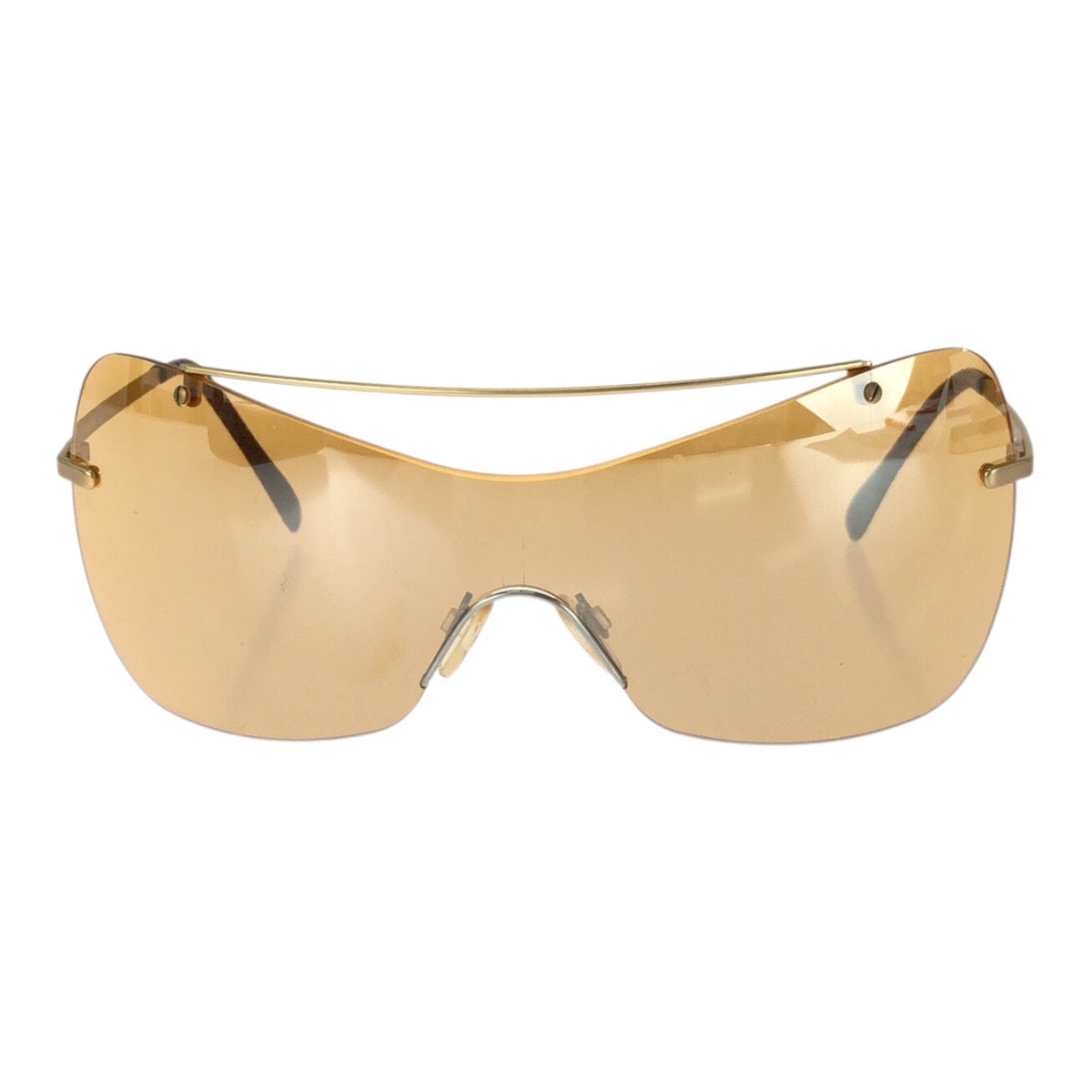 26090
VERSACE ヴェルサーチ シールド オレンジ ゴールド金具 メタル / プラスチック Versace S83P 13M 251 サングラス 男女兼用 バタフライ レディース AB9