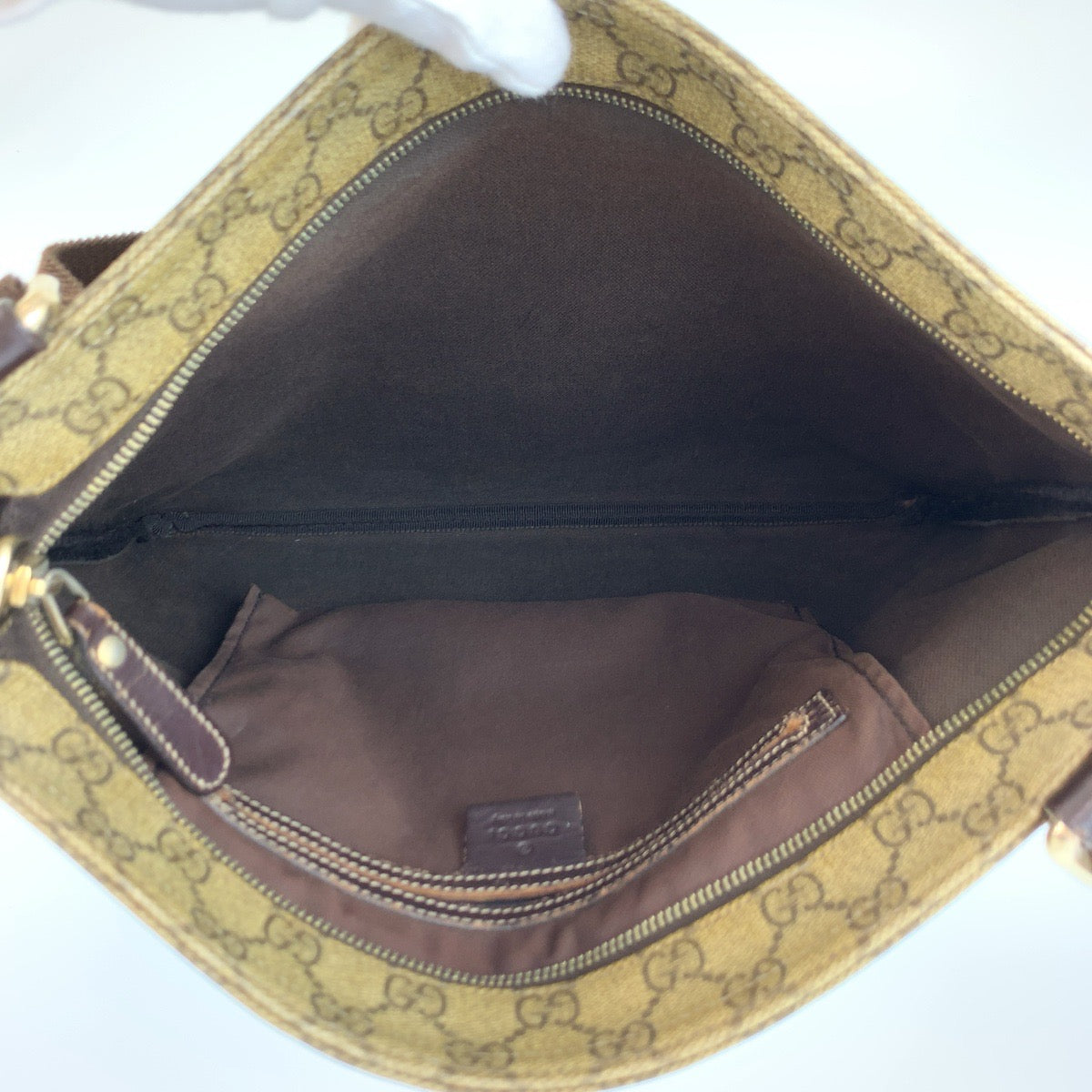 26094
GUCCI グッチ ベージュ ブラウン GGスプリームキャンバス 201446 ショルダーバッグ メッセンジャーバッグ レディース ABP37
