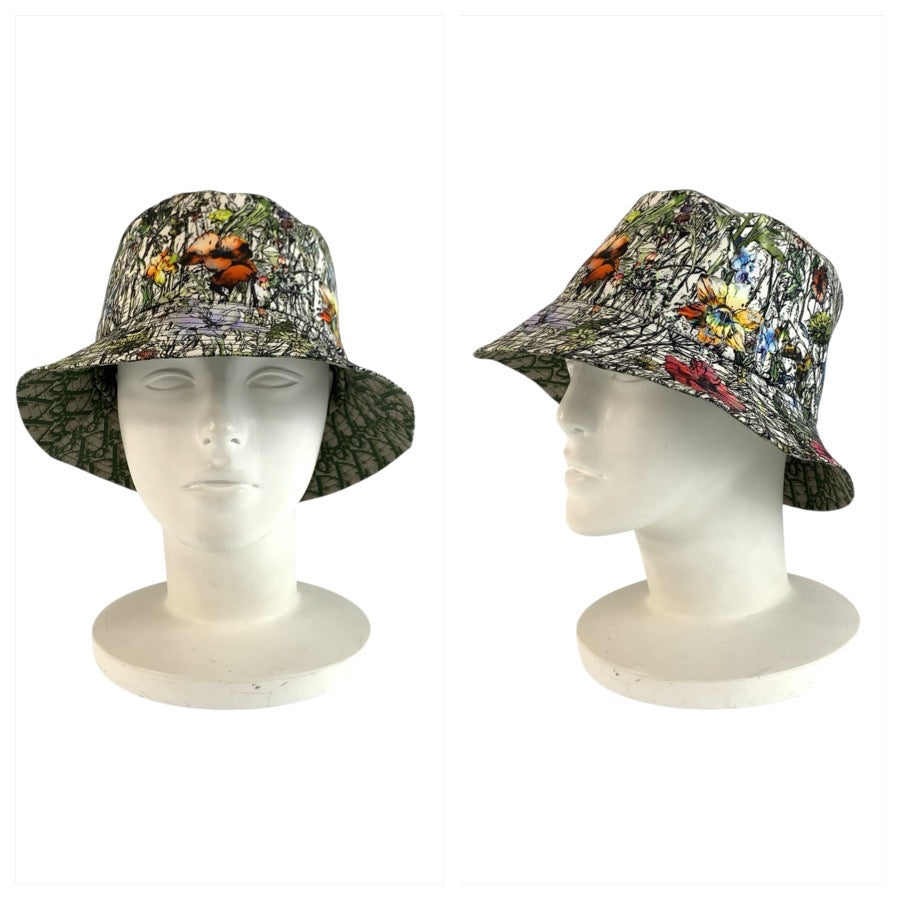 26095
Dior ディオール オブリーク サイズ58 グリーン マルチカラー ポリエステル / コットン / ポリウレタン バケットハット リバーシブルハット レディース SA50