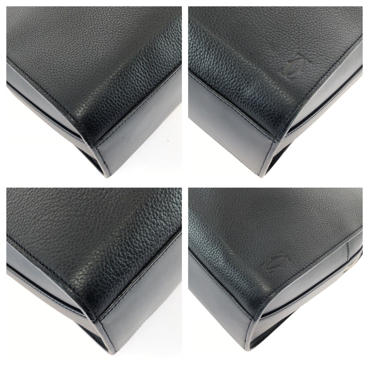 26096
CARTIER カルティエ マストライン ブラック 黒 シルバー金具 レザー ビジネスバッグ ブリーフケース メンズ SA110