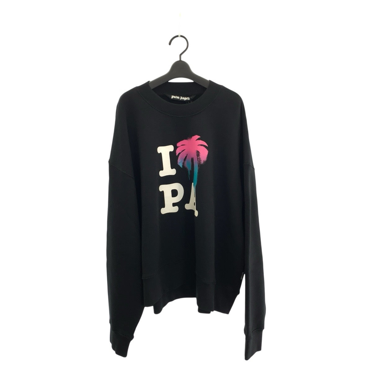 26105
Palm Angels パームエンジェルス I LOVE PA サイズL ブラック ホワイト コットン PMBA026S23FLE002 スウェット トレーナー メンズ N