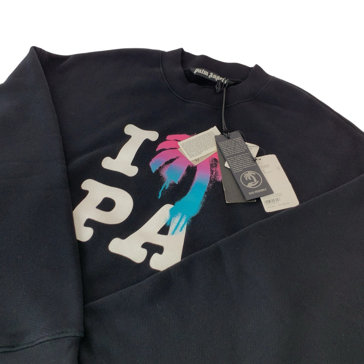 26105
Palm Angels パームエンジェルス I LOVE PA サイズL ブラック ホワイト コットン PMBA026S23FLE002 スウェット トレーナー メンズ N