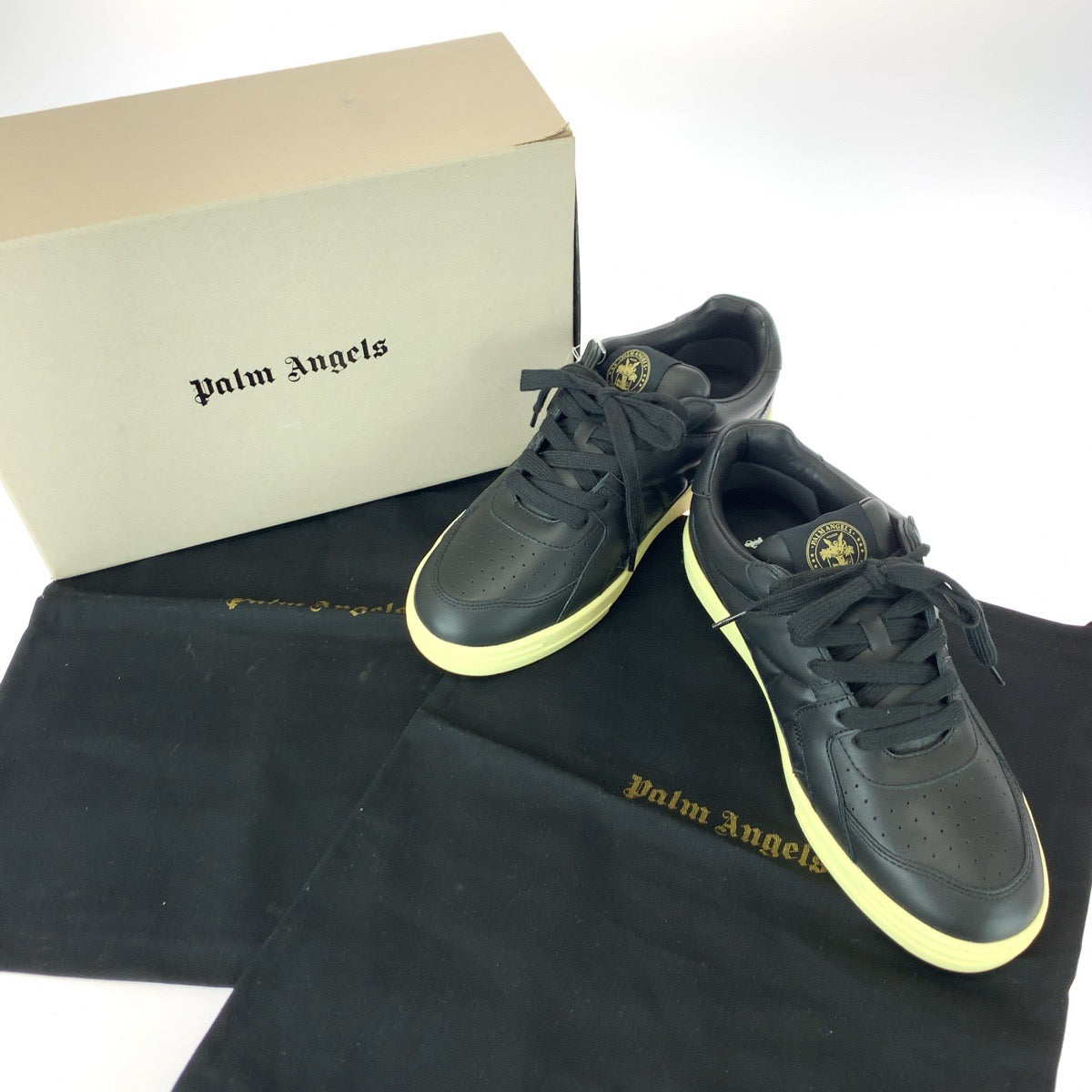 26107
Palm Angels パームエンジェルス University サイズ44 ブラック ゴールド レザー / ファブリック PMIA078E23LEA002 スニーカー シューズ 靴 メンズ N