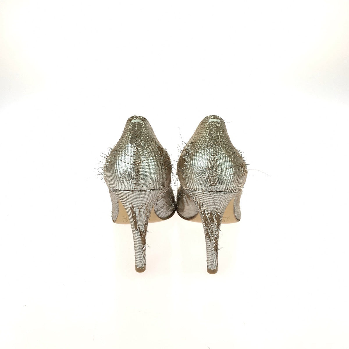 26106
Maison Margiela メゾン マルジェラ サイズ38 シルバー ブラウン ファブリック / レザー パンプス ヒール 靴 レディース N