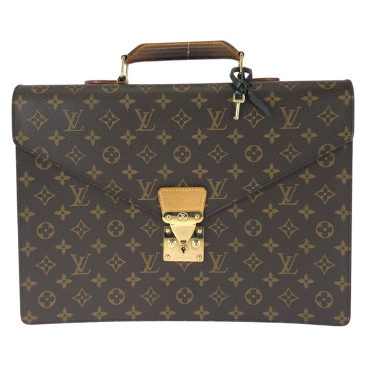 26110
LOUIS VUITTON ルイヴィトン モノグラム セルヴィエット コンセイエ ブラウン ゴールド金具 PVC / レザー M53331 ビジネスバッグ ブリーフケース メンズ ABP