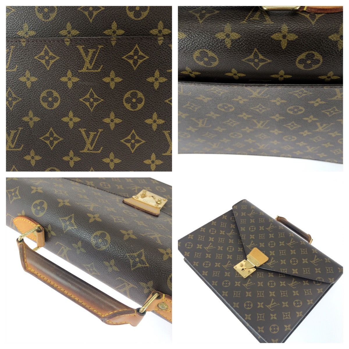 26110
LOUIS VUITTON ルイヴィトン モノグラム セルヴィエット コンセイエ ブラウン ゴールド金具 PVC / レザー M53331 ビジネスバッグ ブリーフケース メンズ ABP