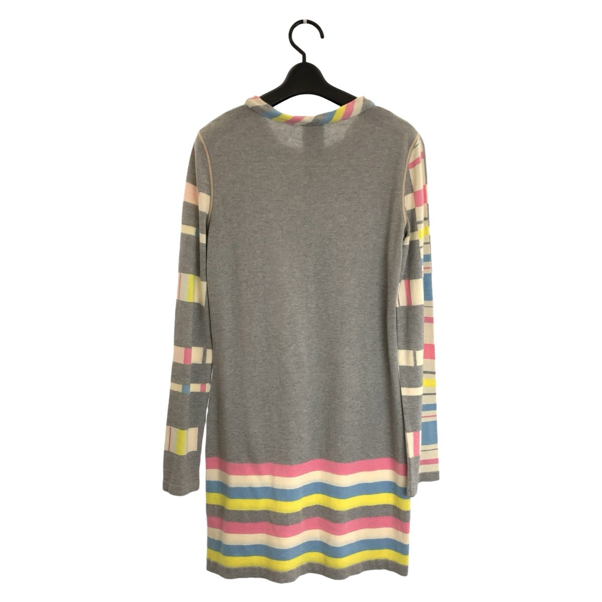 26120
CHANEL シャネル サイズ38 グレー マルチカラー コットン / カシミヤ ニットワンピース レディース AB56