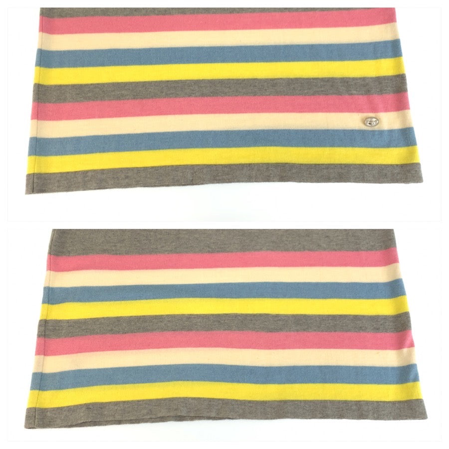 26120
CHANEL シャネル サイズ38 グレー マルチカラー コットン / カシミヤ ニットワンピース レディース AB56