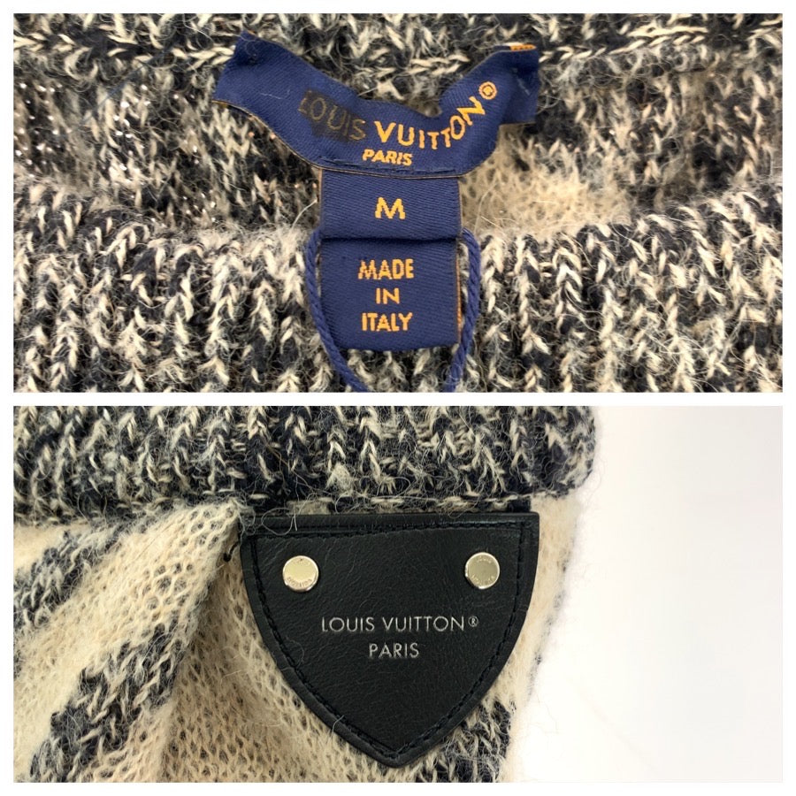 26122
LOUIS VUITTON ルイヴィトン ニット バミューダパンツ サイズM グレー ベージュ ウール / リネン / コットン RW231A VZ9 FOKP99 その他ボトムス レディース SA56