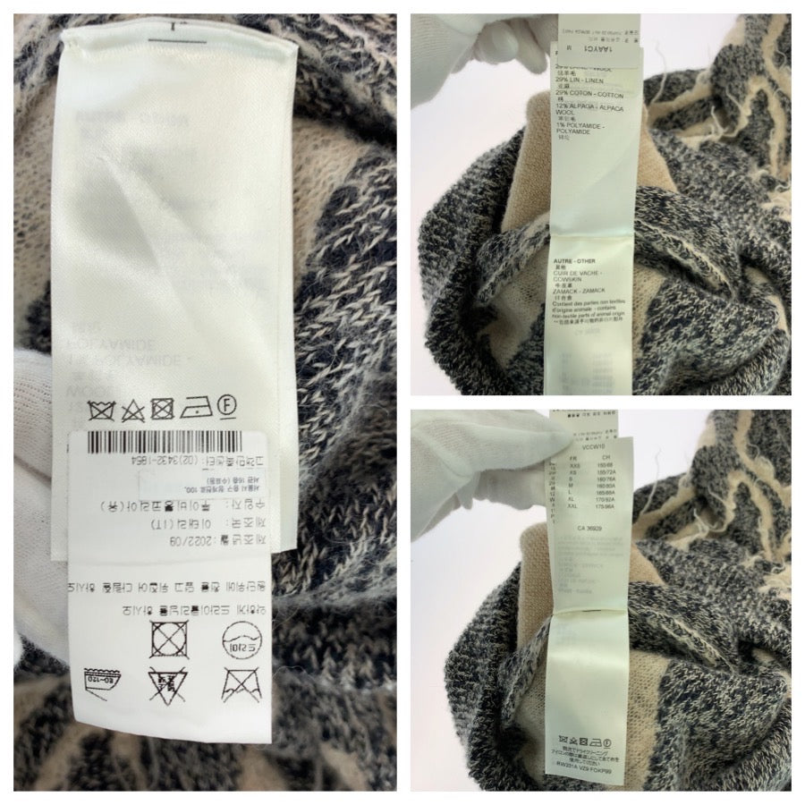 26122
LOUIS VUITTON ルイヴィトン ニット バミューダパンツ サイズM グレー ベージュ ウール / リネン / コットン RW231A VZ9 FOKP99 その他ボトムス レディース SA56