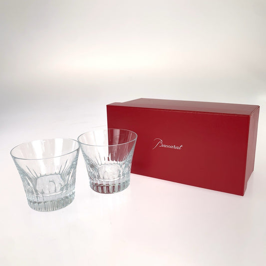 26130
Baccarat バカラ フィオラ カットライン クリア ガラス グラス ロックグラス ペアグラス 2018刻印 レディース SA10