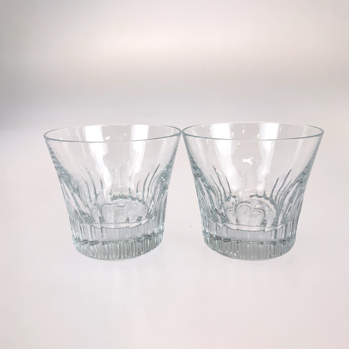 26130
Baccarat バカラ フィオラ カットライン クリア ガラス グラス ロックグラス ペアグラス 2018刻印 レディース SA10
