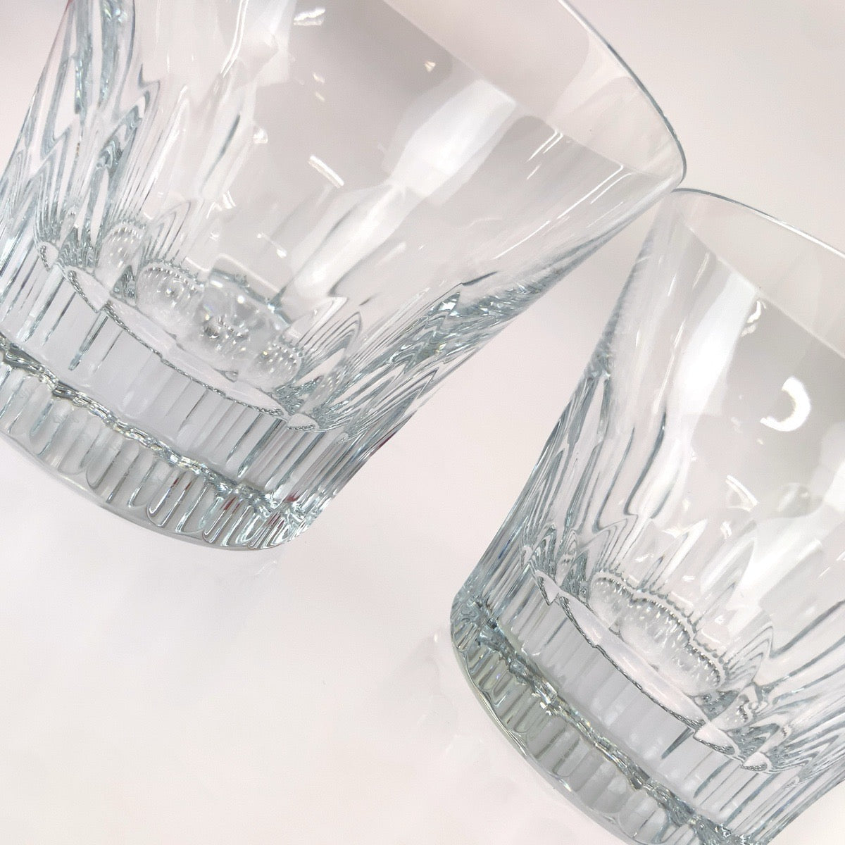 26130
Baccarat バカラ フィオラ カットライン クリア ガラス グラス ロックグラス ペアグラス 2018刻印 レディース SA10