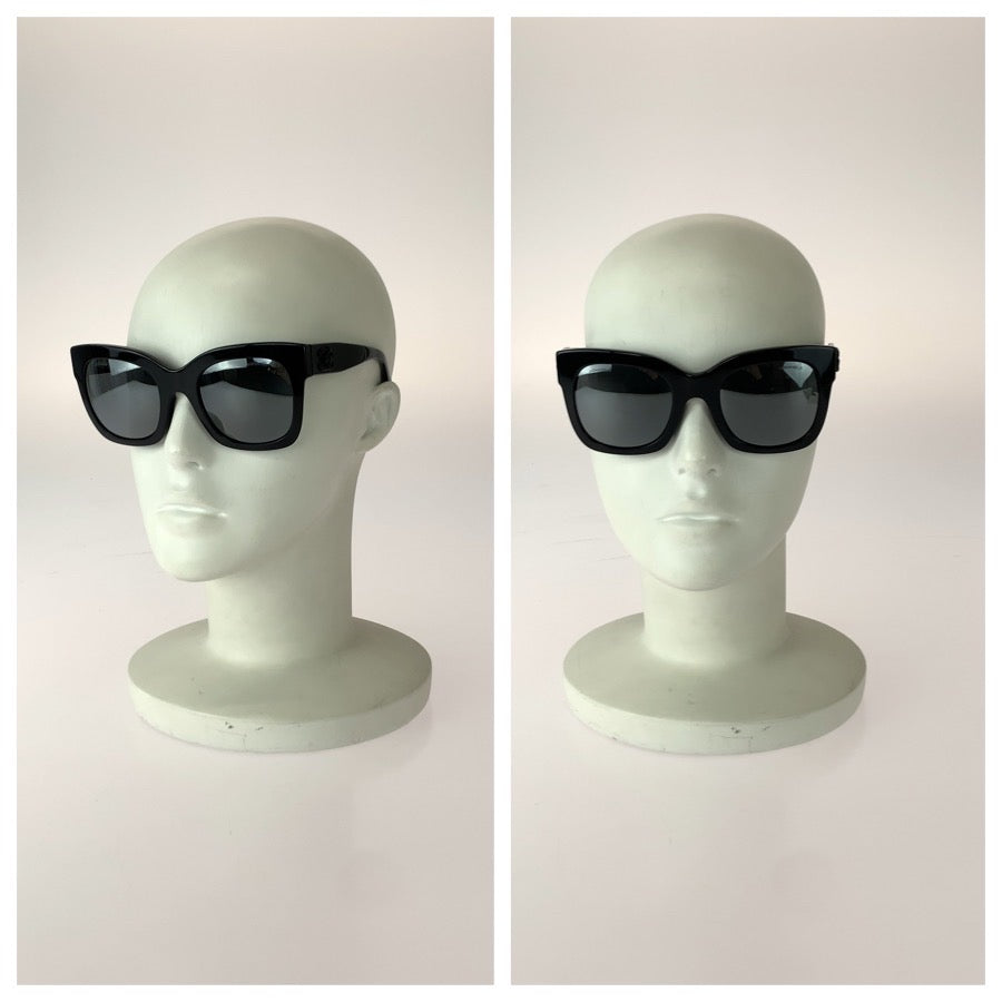 26131
CHANEL シャネル ココマーク サイズ53□23 ブラック グレー シルバー金具 プラスチック 5357-A c.501/26 サングラス 男女兼用 スクエア レディース A36