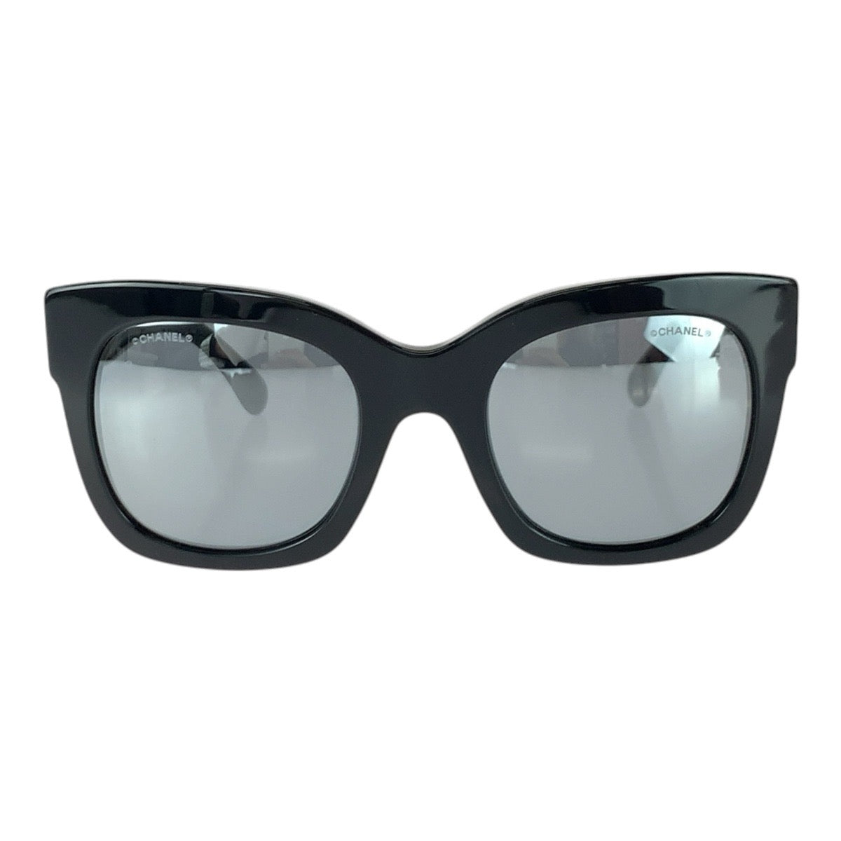 26131
CHANEL シャネル ココマーク サイズ53□23 ブラック グレー シルバー金具 プラスチック 5357-A c.501/26 サングラス 男女兼用 スクエア レディース A36