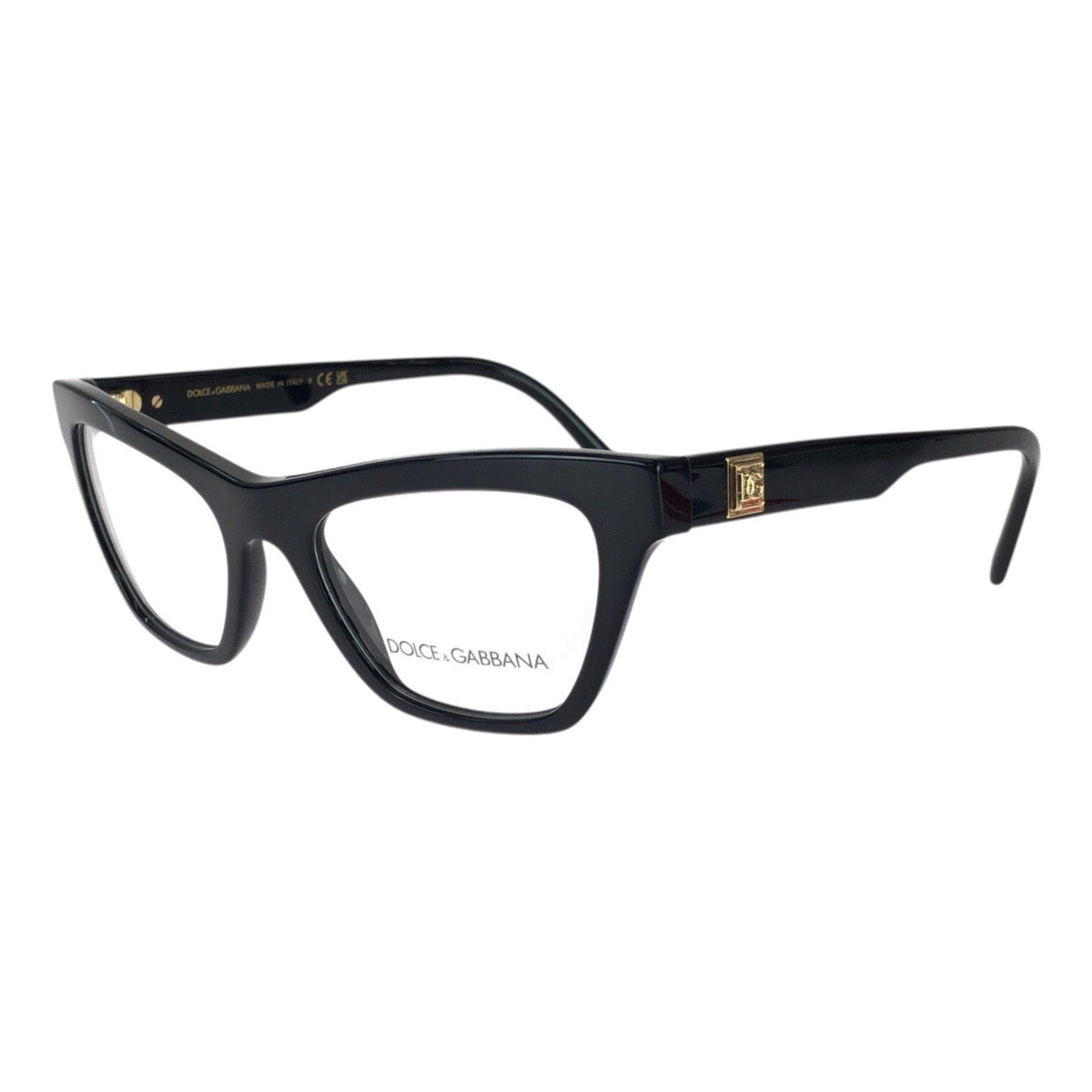 26133
DOLCE&GABBANA ドルチェアンドガッバーナ DGエッセンシャル サイズ51□19 ブラック 黒 ゴールド金具 メタル / プラスチック DG3359 501 メガネ レディース S13