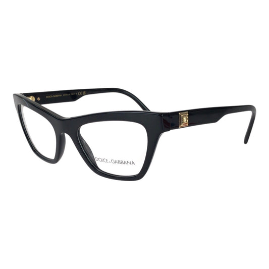 26133
DOLCE&GABBANA ドルチェアンドガッバーナ DGエッセンシャル サイズ51□19 ブラック 黒 ゴールド金具 メタル / プラスチック DG3359 501 メガネ レディース S13