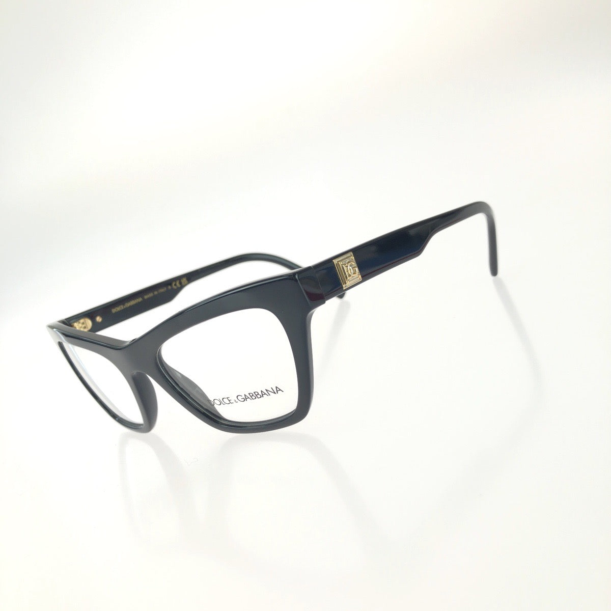 26133
DOLCE&GABBANA ドルチェアンドガッバーナ DGエッセンシャル サイズ51□19 ブラック 黒 ゴールド金具 メタル / プラスチック DG3359 501 メガネ レディース S13
