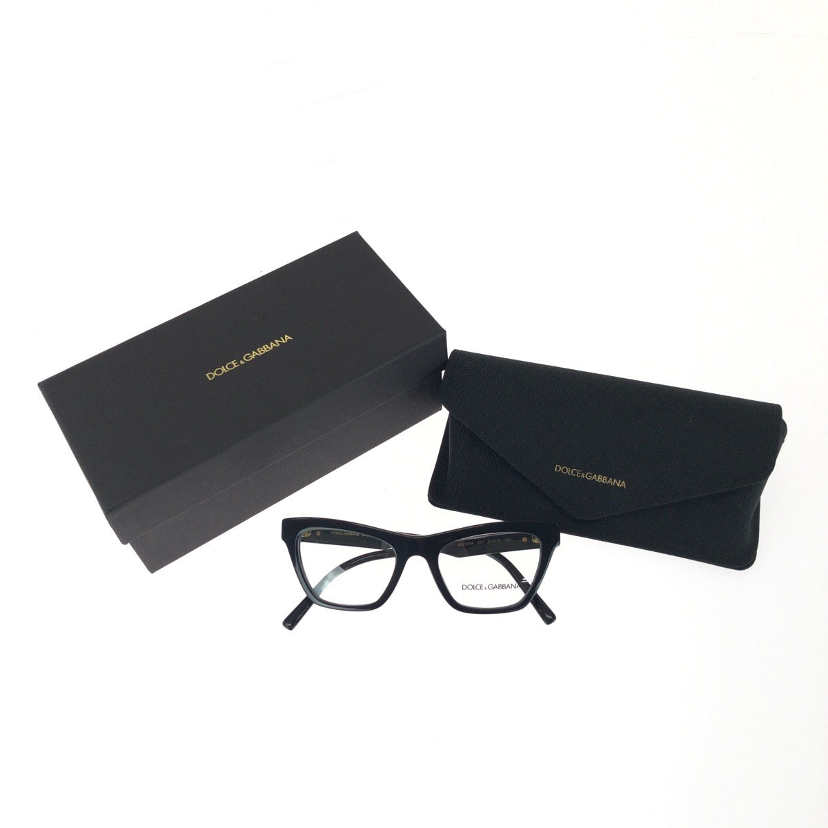 26133
DOLCE&GABBANA ドルチェアンドガッバーナ DGエッセンシャル サイズ51□19 ブラック 黒 ゴールド金具 メタル / プラスチック DG3359 501 メガネ レディース S13