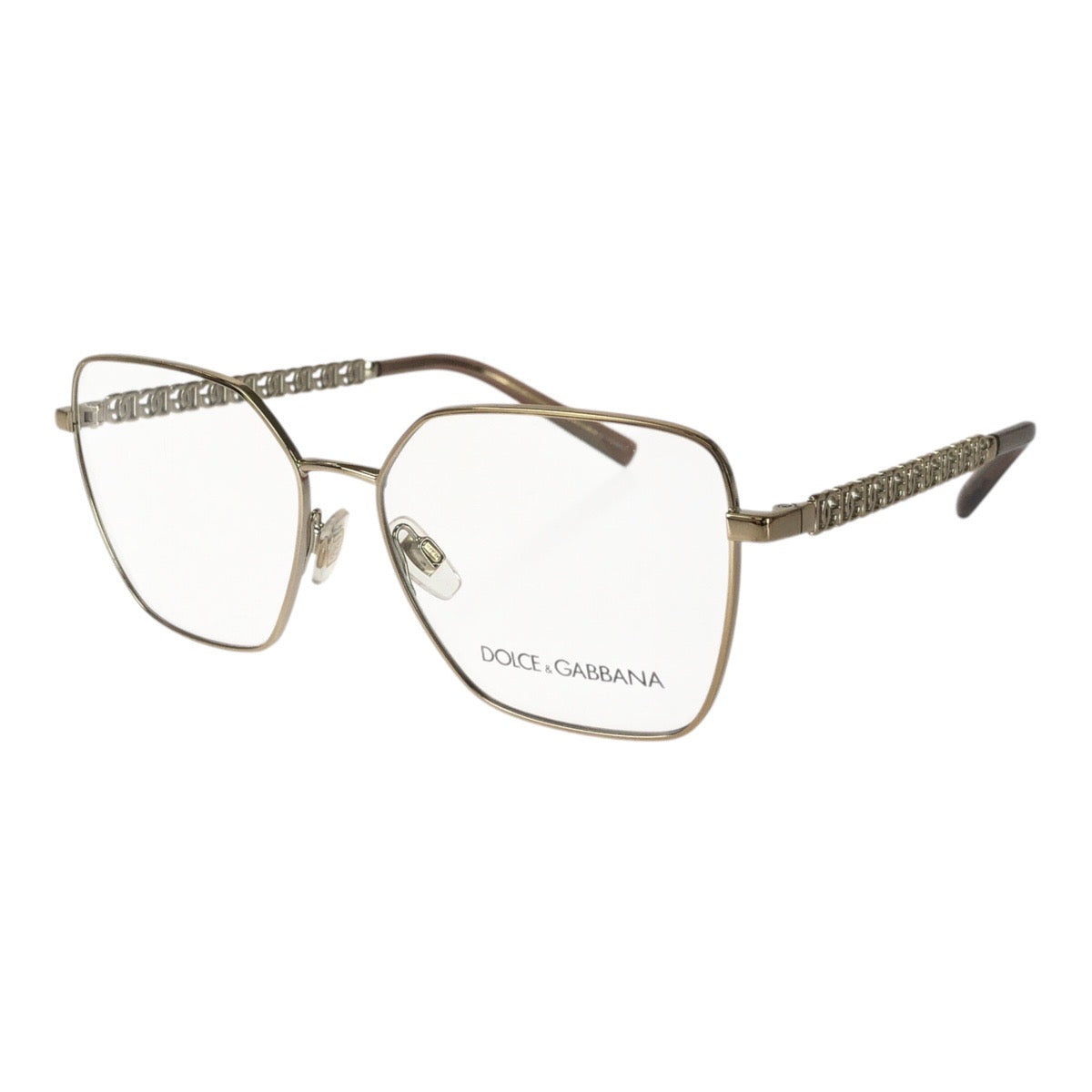 26134
DOLCE&GABBANA ドルチェアンドガッバーナ サイズ54□15 ゴールド ライトゴールド ブラウン メタル / プラスチック DG1351 1365 メガネ レディース S13