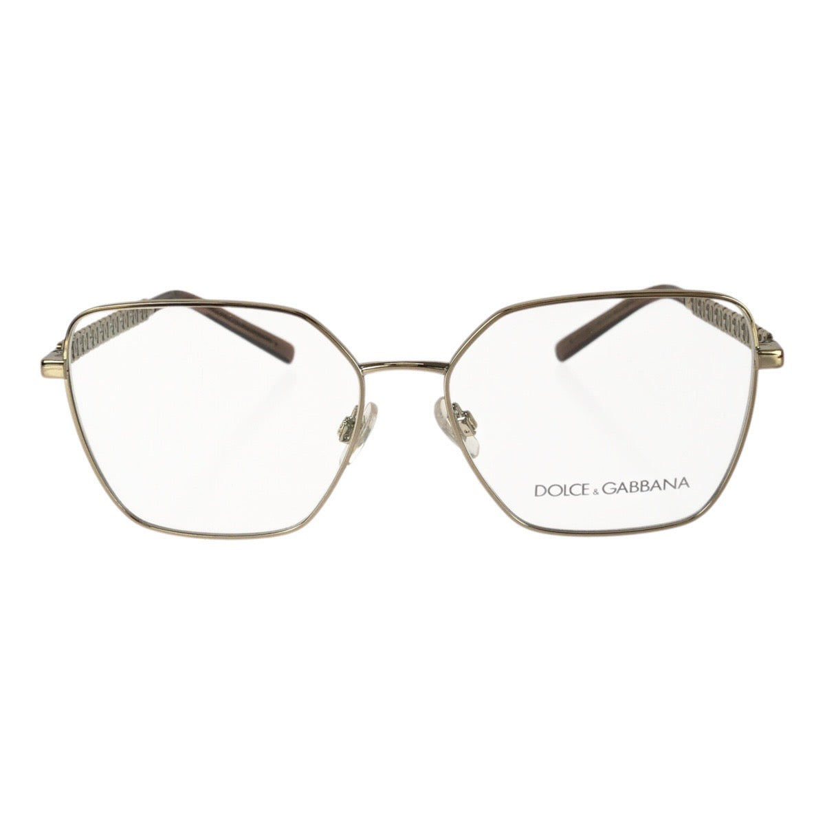 26134
DOLCE&GABBANA ドルチェアンドガッバーナ サイズ54□15 ゴールド ライトゴールド ブラウン メタル / プラスチック DG1351 1365 メガネ レディース S13