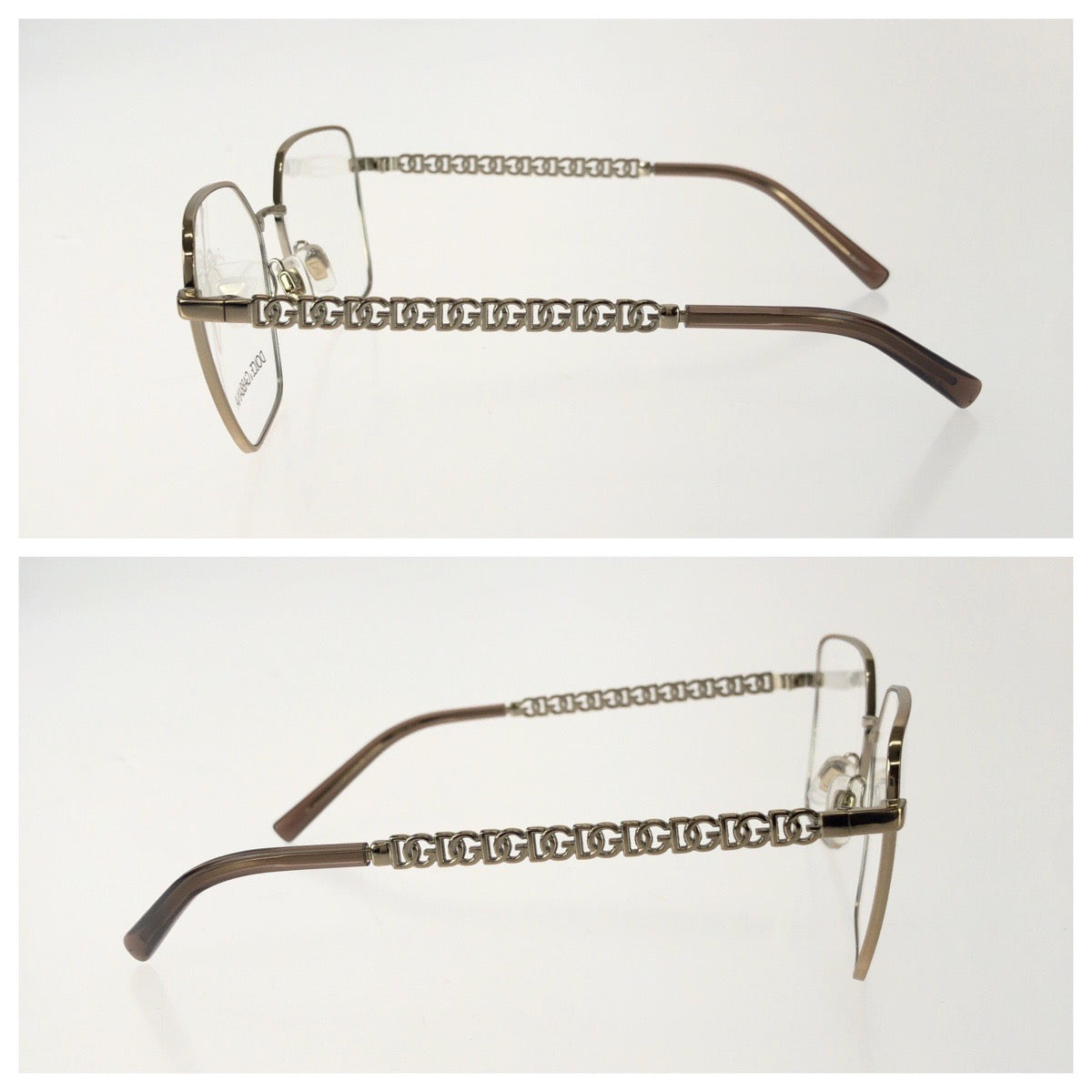 26134
DOLCE&GABBANA ドルチェアンドガッバーナ サイズ54□15 ゴールド ライトゴールド ブラウン メタル / プラスチック DG1351 1365 メガネ レディース S13