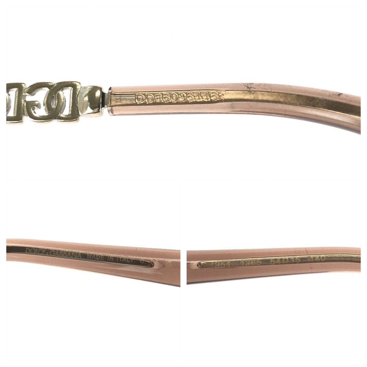 26134
DOLCE&GABBANA ドルチェアンドガッバーナ サイズ54□15 ゴールド ライトゴールド ブラウン メタル / プラスチック DG1351 1365 メガネ レディース S13