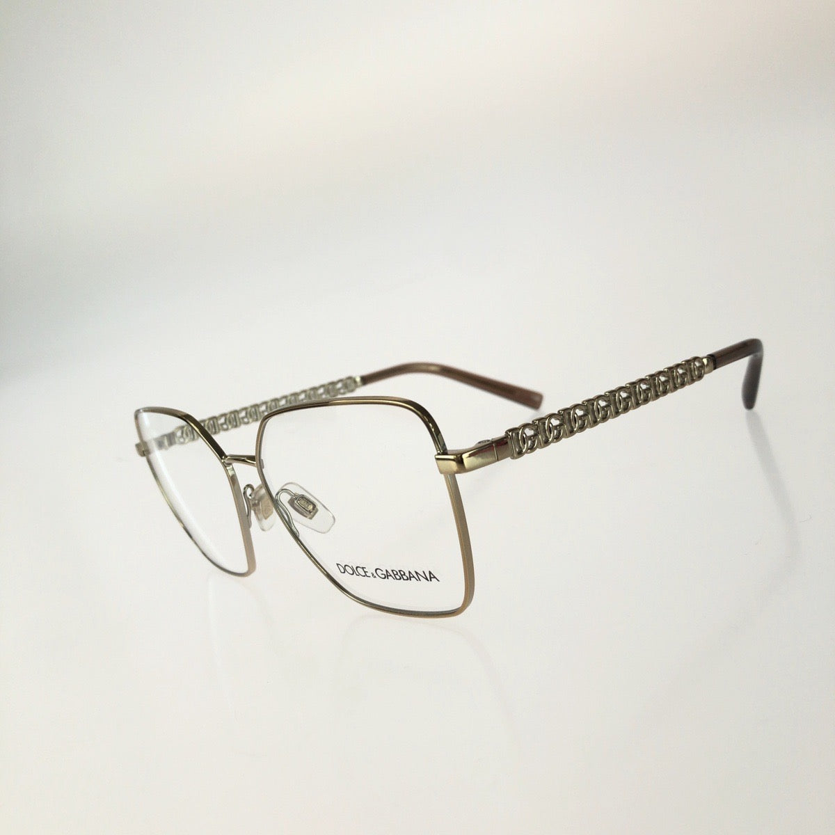 26134
DOLCE&GABBANA ドルチェアンドガッバーナ サイズ54□15 ゴールド ライトゴールド ブラウン メタル / プラスチック DG1351 1365 メガネ レディース S13