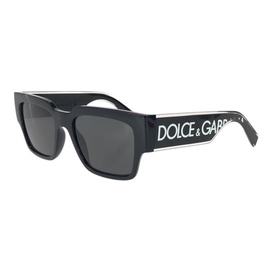 26137
DOLCE&GABBANA ドルチェアンドガッバーナ DGエラスティック サイズ 52□18 ブラック 黒 シルバー金具 プラスチック DG6184 501/87 サングラス 男女兼用 スクエア メンズ S14