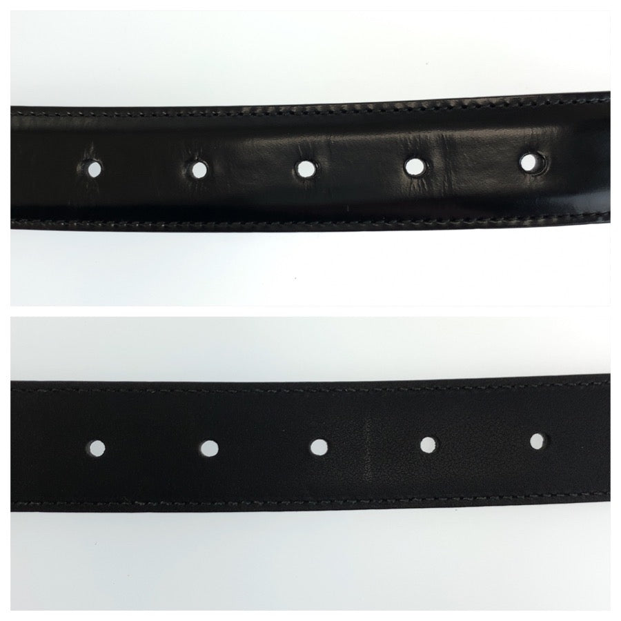 26138
GUCCI グッチ インターロッキングG 70cm/28インチ ブラック 黒 レザー 598092 ベルト 男女兼用 レディース A23