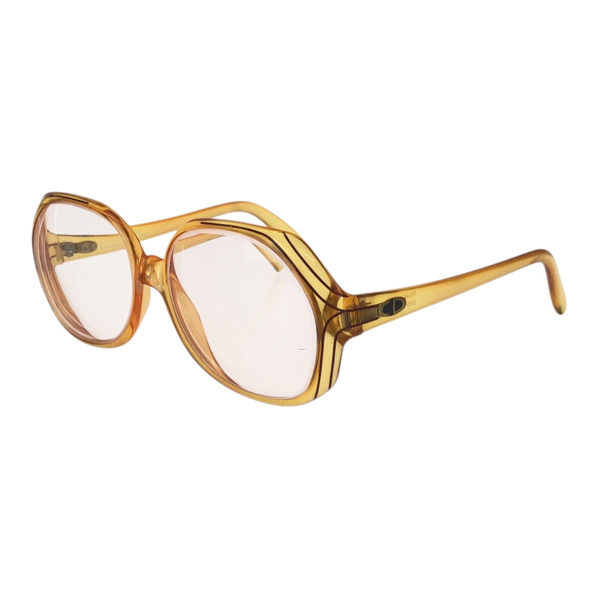 26139
Christian Dior クリスチャンディオール ヴィンテージ オプチル サイズ52□14 オレンジ シルバー金具 プラスチック 2035-30 サングラス フレームのみ オーバル レディース AB10