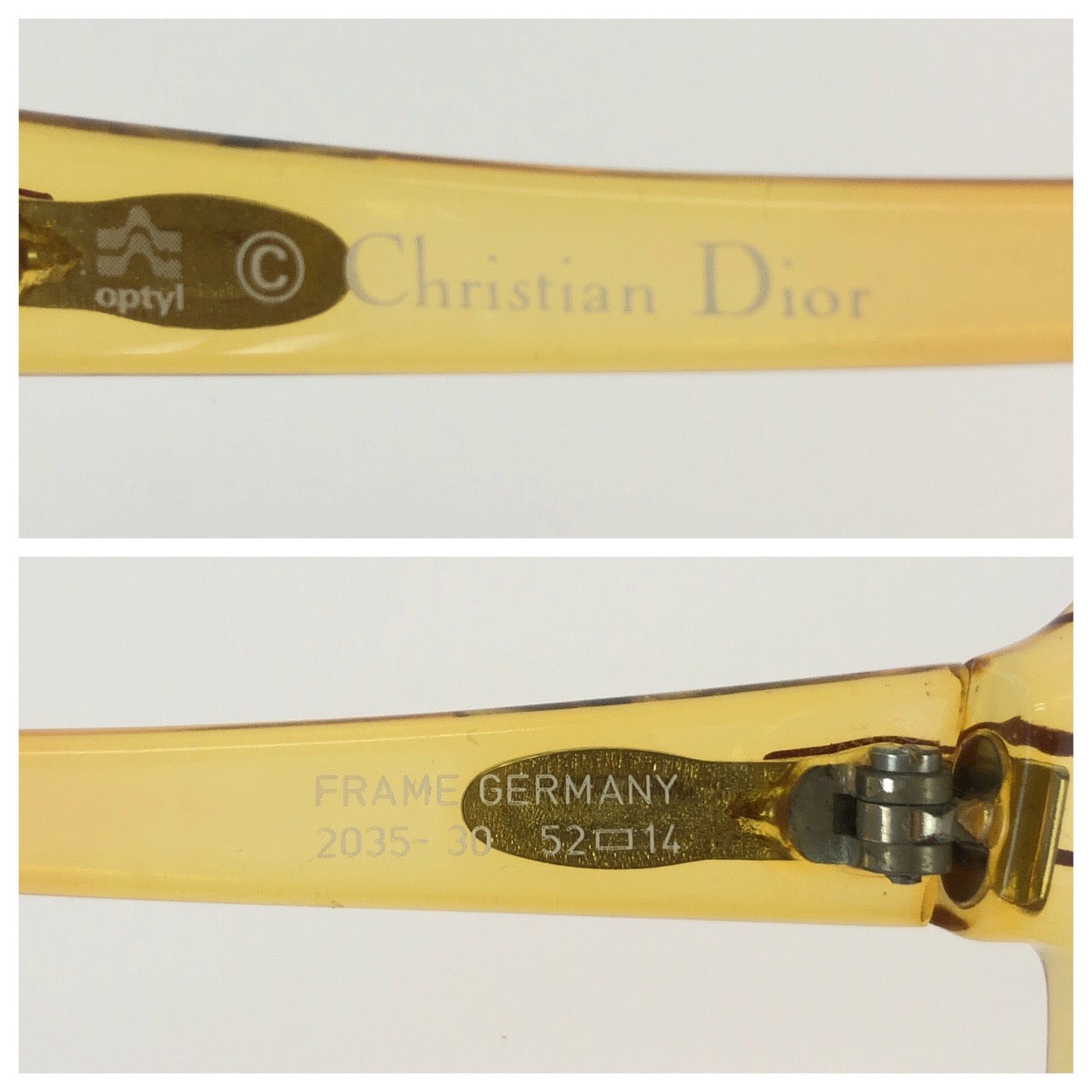 26139
Christian Dior クリスチャンディオール ヴィンテージ オプチル サイズ52□14 オレンジ シルバー金具 プラスチック 2035-30 サングラス フレームのみ オーバル レディース AB10