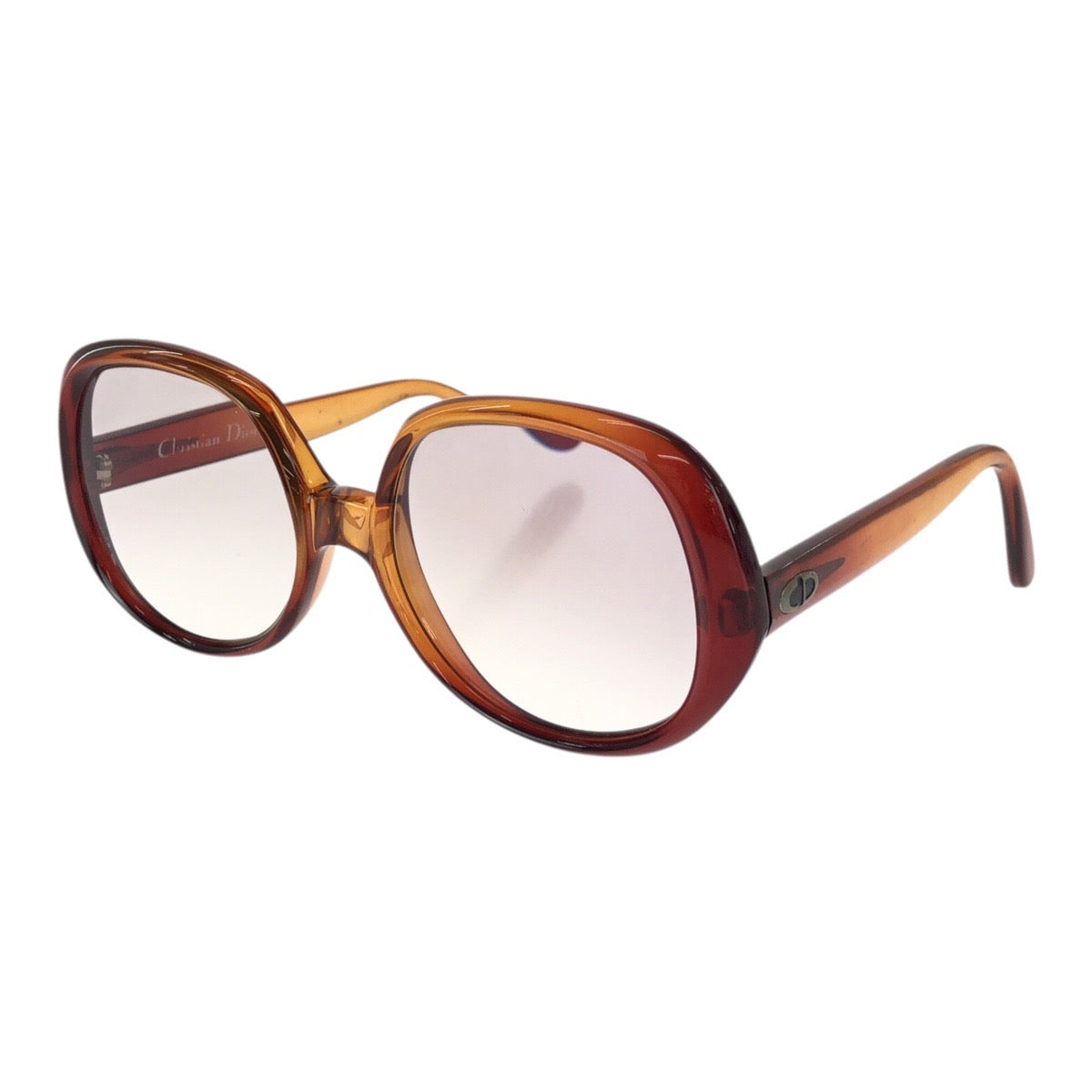 26140
Christian Dior クリスチャンディオール ヴィンテージ オプチル サイズ54□18 ブラウン シルバー金具 プラスチック 648 サングラス フレームのみ オーバル レディース ABP11