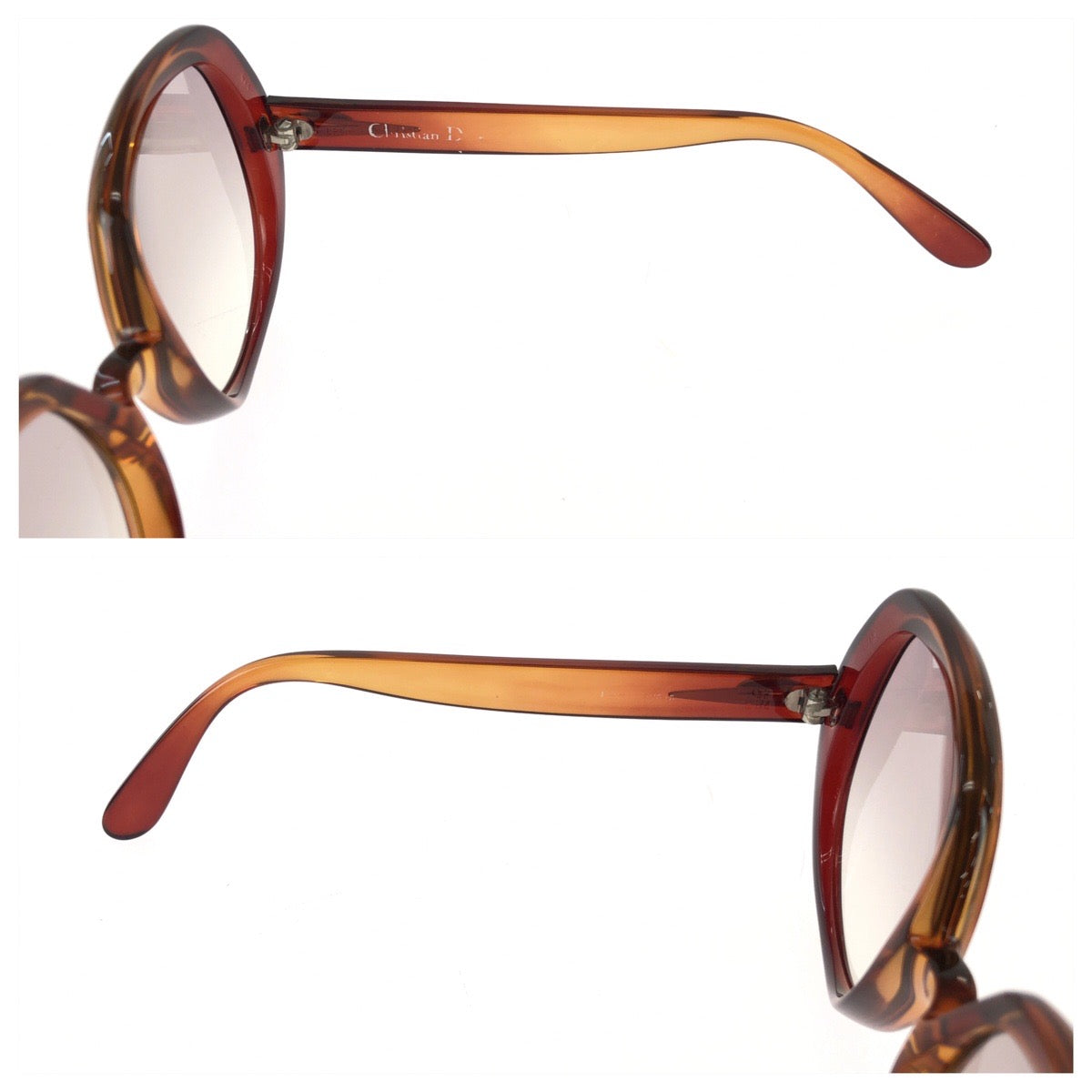 26140
Christian Dior クリスチャンディオール ヴィンテージ オプチル サイズ54□18 ブラウン シルバー金具 プラスチック 648 サングラス フレームのみ オーバル レディース ABP11