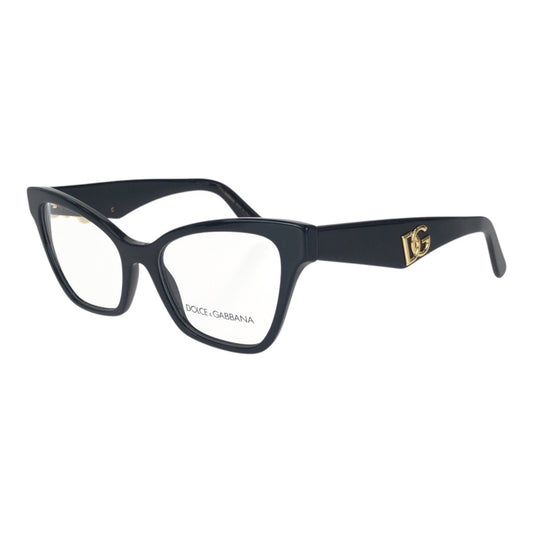 26142
DOLCE&GABBANA ドルチェアンドガッバーナ DGロゴ サイズ52□18 ブラック 黒 ゴールド金具 プラスチック / メタル DG3369 501 メガネ 伊達メガネ 男女兼用 レディース SA13