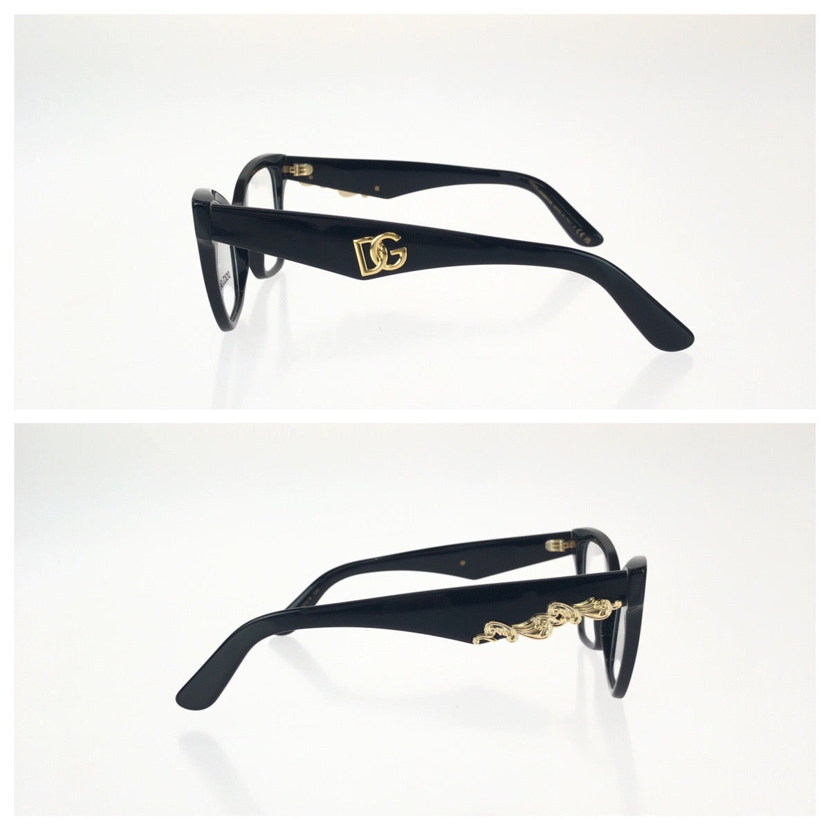 26142
DOLCE&GABBANA ドルチェアンドガッバーナ DGロゴ サイズ52□18 ブラック 黒 ゴールド金具 プラスチック / メタル DG3369 501 メガネ 伊達メガネ 男女兼用 レディース SA13