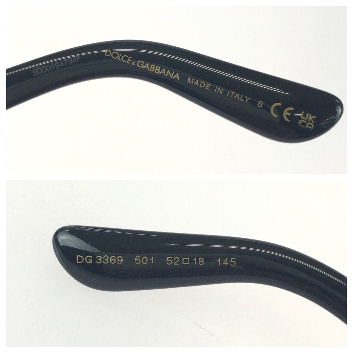 26142
DOLCE&GABBANA ドルチェアンドガッバーナ DGロゴ サイズ52□18 ブラック 黒 ゴールド金具 プラスチック / メタル DG3369 501 メガネ 伊達メガネ 男女兼用 レディース SA13