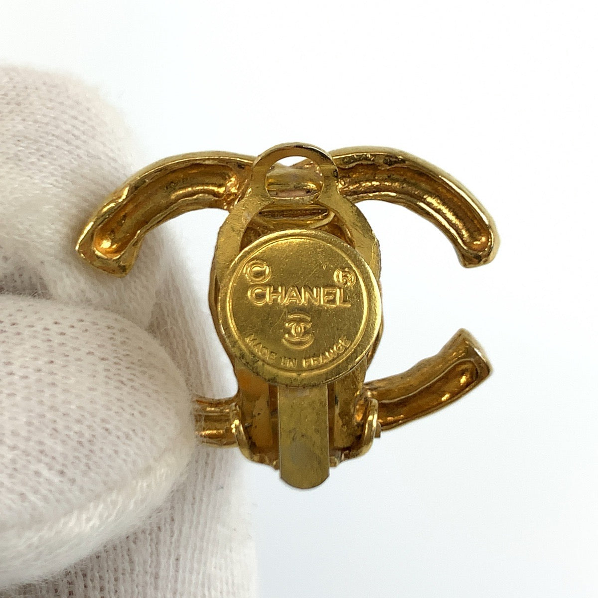 26143
CHANEL シャネル ヴィンテージ ココマーク ゴールド メッキ イヤリング レディース A42