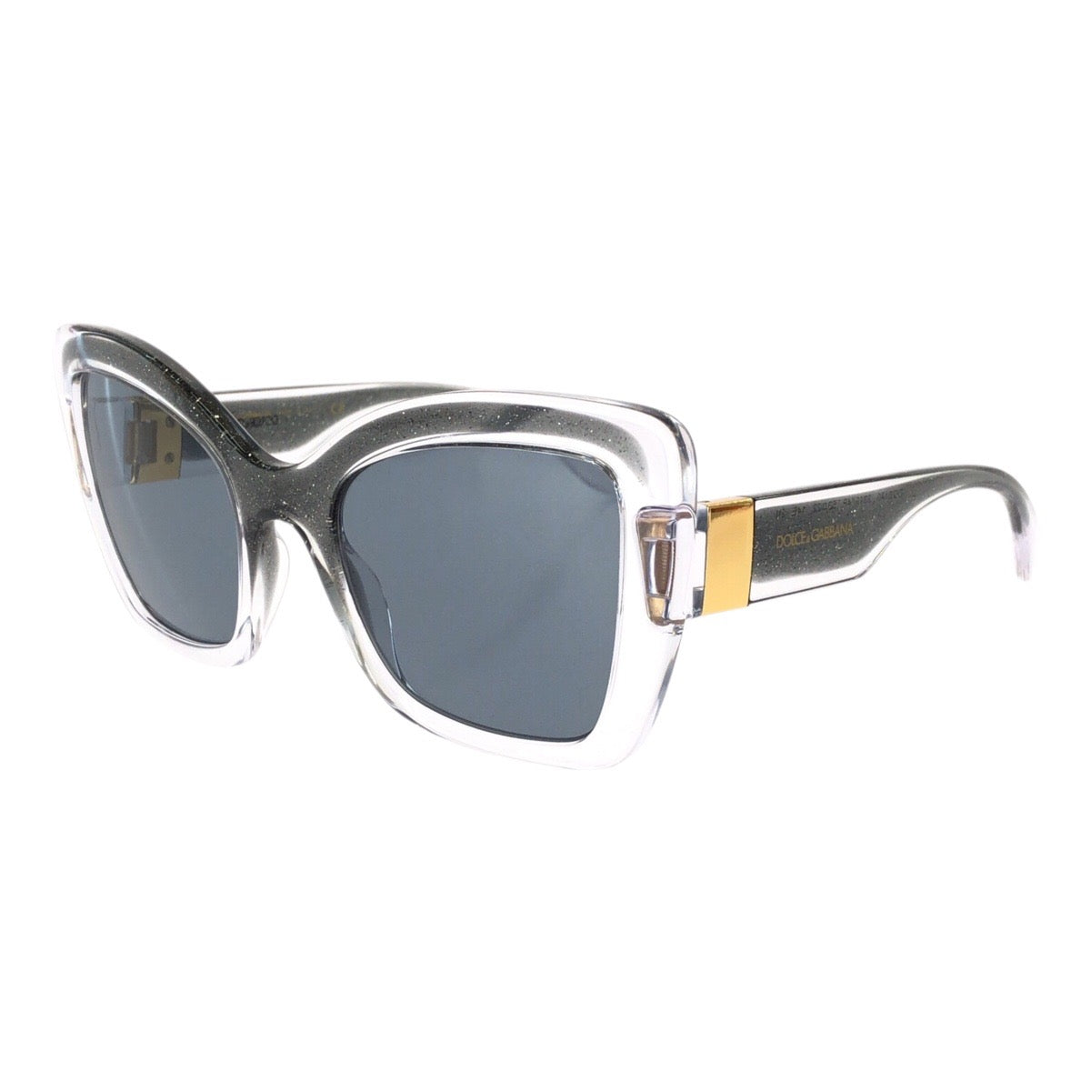 26145
DOLCE&GABBANA ドルチェアンドガッバーナ サイズ53□22 クリア グレー ゴールド金具 プラスチック / メタル DG6170 33494R サングラス 男女兼用 バタフライ レディース S14