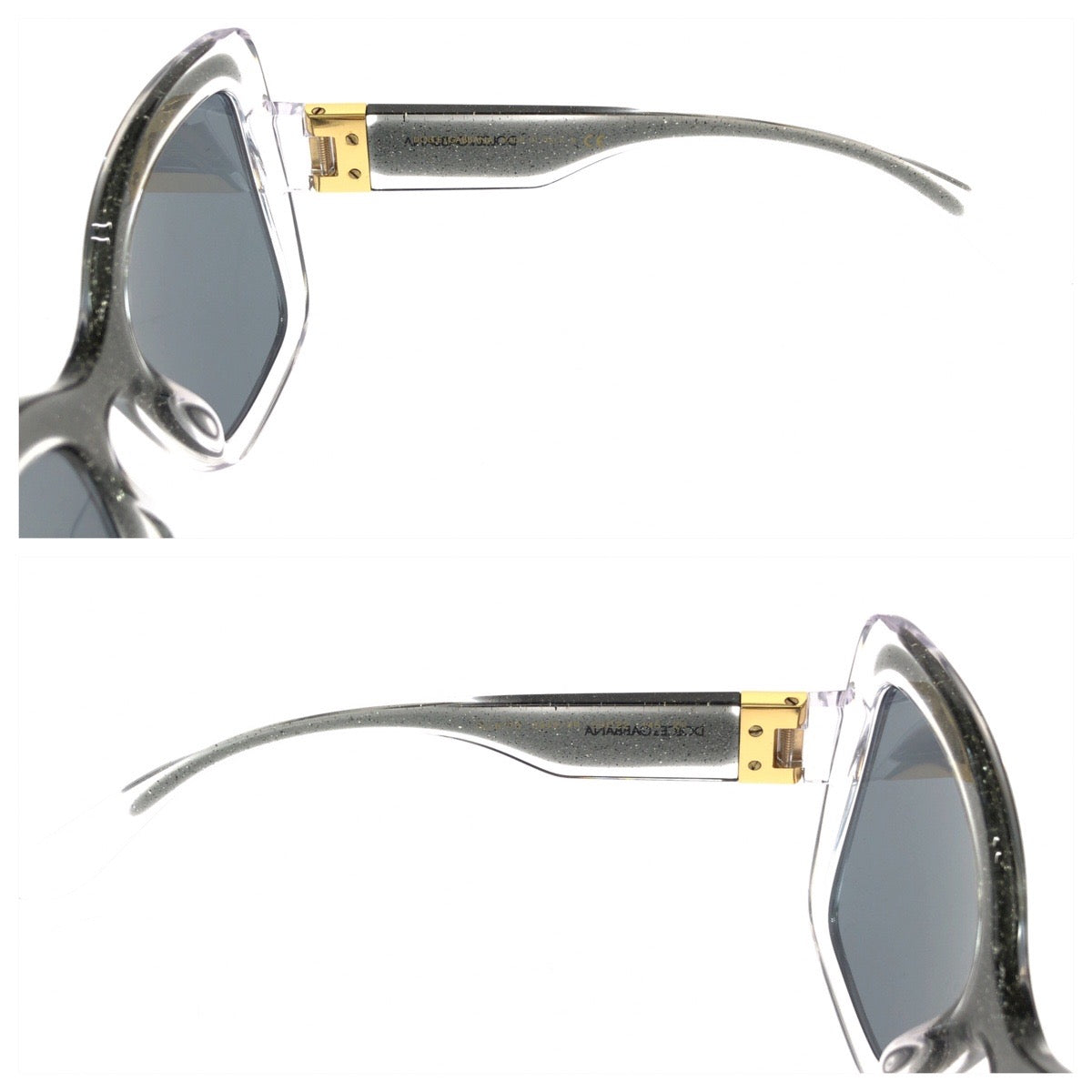 26145
DOLCE&GABBANA ドルチェアンドガッバーナ サイズ53□22 クリア グレー ゴールド金具 プラスチック / メタル DG6170 33494R サングラス 男女兼用 バタフライ レディース S14